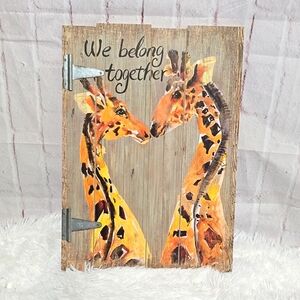 Wooden Giraffe Sign 🧡